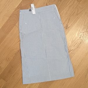 J.Crew mermaid skirt - size 00 blue pinstripe